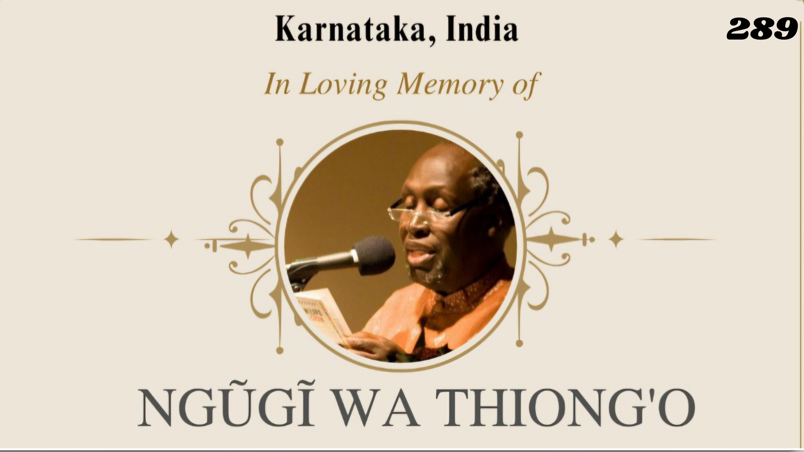 a condolence meeting in loving memory of Ngũgĩ wa Thiong’o